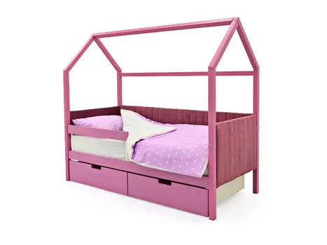 Кровать-домик мягкая Svogen лаванда