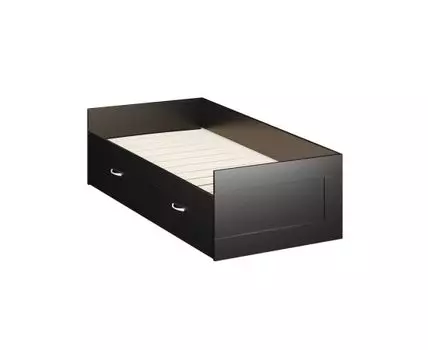 Кровать двухспальная СИРИУС раздвижная с ящиками для хранения, с ортопедическим основанием 90/180х200, цвет Дуб Венге
