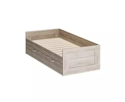 Кровать двухспальная СИРИУС раздвижная с ящиками для хранения, с ортопедическим основанием 90/180х200, цвет Дуб Сонома
