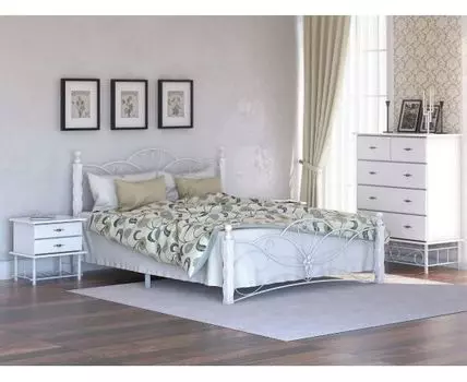 Кровать Garda 11R (Металл+массив Венге) 90x200 (200, Нет, 90, Белый)