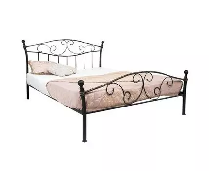 Кровать Gold 160x200 черная с золотом (Черный, 25)