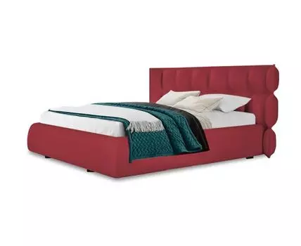 Кровать Кира (Текстиль, Красный)