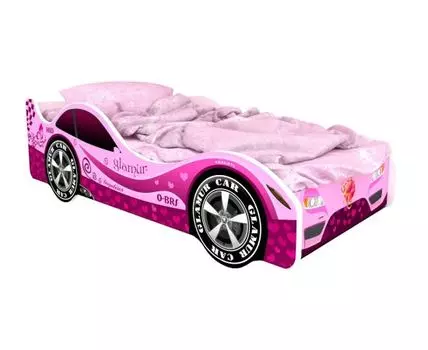 Кровать-машина Париж (50, 170, Односпальные, Кровати-машинки, Розовый, 75)