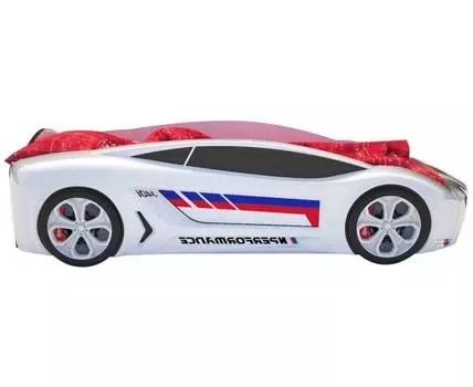 Кровать-машина Родстер БМВ (49, 185, С подсветкой дна, Односпальные, Кровати-машинки, Белый, 105)