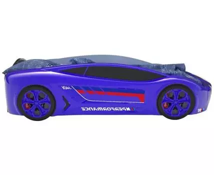 Кровать-машина Родстер БМВ (49, 185, С подсветкой дна, Односпальные, Кровати-машинки, Синий, 105)