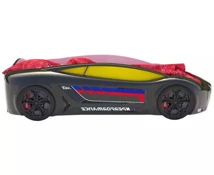 Кровать-машина Родстер БМВ (49, 185, С подсветкой дна, Односпальные, Кровати-машинки, Черный, 105)