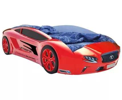 Кровать-машина Родстер Лексус (49, 185, С подсветкой дна, Односпальные, Кровати-машинки, Красный, 105)