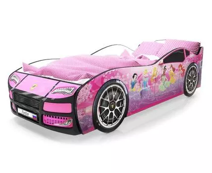 Кровать-машина Турбо ПМ (48, 178, Без подсветки, Односпальные, Кровати-машинки, Мультицвет, 82)