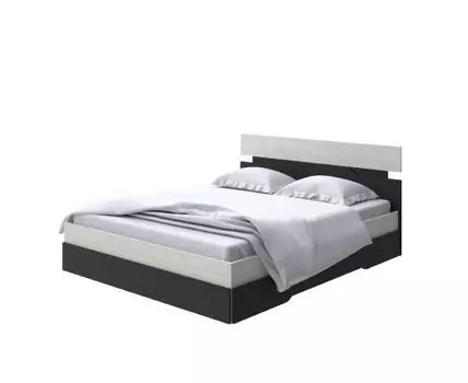 Кровать Milton (ЛДСП Дуб Венге + Дуб Шамони) 80x190 (190, Нет, 180, Дуб Шамони светлый/Черный)