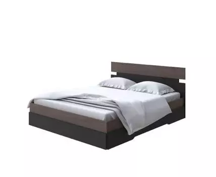 Кровать Milton (ЛДСП Дуб Венге + Дуб Шамони) 80x190 (200, Нет, 180, Ясень Шимо Темный/Черный)