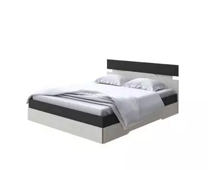 Кровать Milton (ЛДСП Дуб Венге + Дуб Шамони) 80x190 (190, Нет, 180, Черный/Дуб Шамони светлый)