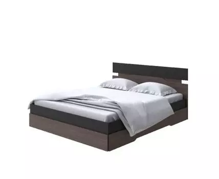 Кровать Milton (ЛДСП Дуб Венге + Дуб Шамони) 80x190 (200, Нет, 180, Черный/Ясень Шимо Темный)