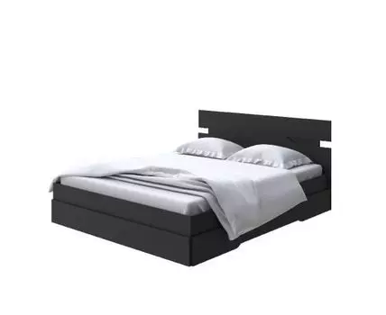 Кровать Milton (ЛДСП Дуб Венге + Дуб Шамони) 80x190 (200, Нет, 180, Черный)