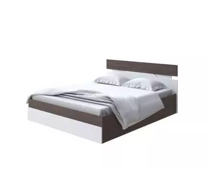 Кровать Milton с подъемным механизмом (ЛДСП Дуб Венге + Дуб Шамони) 80x190 (190, Нет, 160, Ясень Шимо Темный/Белый)
