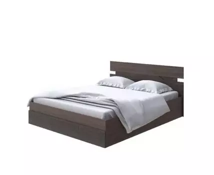 Кровать Milton с подъемным механизмом (ЛДСП Дуб Венге + Дуб Шамони) 80x190 (190, Нет, 160, Ясень Шимо Темный/Дуб Кантербери)