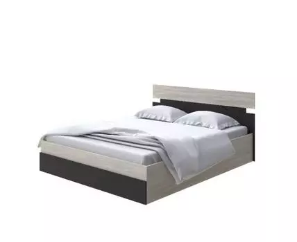 Кровать Milton с подъемным механизмом (ЛДСП Дуб Венге + Дуб Шамони) 80x190 (200, Нет, 160, Ясень Шимо Светлый/Черный)
