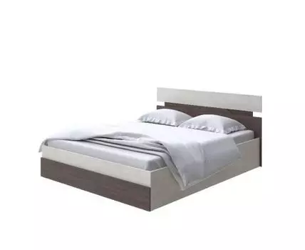 Кровать Milton с подъемным механизмом (ЛДСП Дуб Венге + Дуб Шамони) 80x190 (190, Нет, 160, Дуб Шамони светлый/Ясень Шимо Темный)