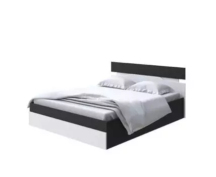 Кровать Milton с подъемным механизмом (ЛДСП Дуб Венге + Дуб Шамони) 80x190 (190, Нет, 160, Черный/Белый)