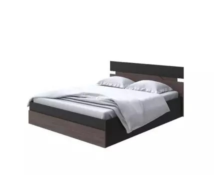 Кровать Milton с подъемным механизмом (ЛДСП Дуб Венге + Дуб Шамони) 80x190 (200, Нет, 160, Черный/Ясень Шимо Темный)