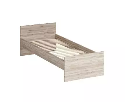 Кровать ОРИОН односпальная с ортопедическим основанием 80х200, цвет Дуб Сонома