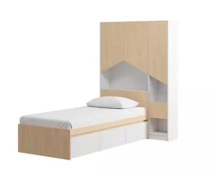 Кровать Пенни-2 90 White Plywood