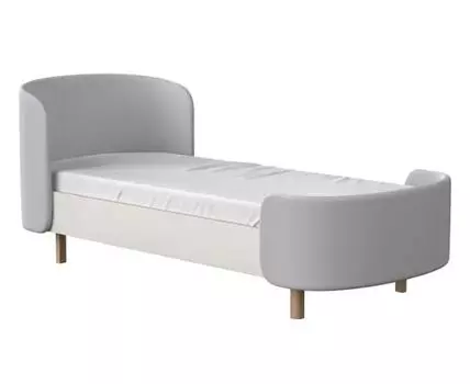 Кровать подростковая KIDI Soft (Серый, 89)