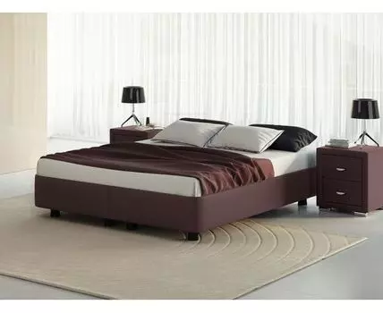 Кровать Rocky Base Set (190, Экокожа, Экокожа, Да, 160, Коричневый, НМо-0803384)