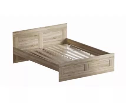 Кровать СИРИУС двухспальная с ортопедическим основанием 160х200, цвет Дуб Сонома