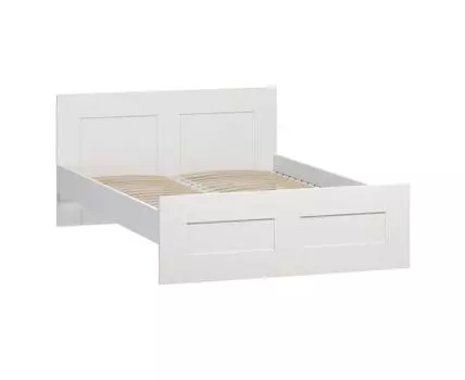 Кровать СИРИУС двухспальная с ортопедическим основанием 140х200, цвет белый