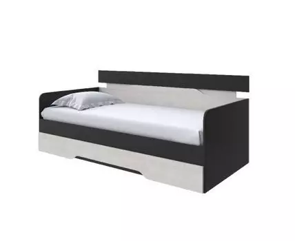 Кровать-Софа Milton (ЛДСП Дуб Венге + Дуб Шамони) 80x190 (190, Нет, 120, Черный/Дуб Шамони светлый)