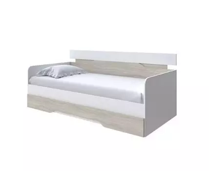 Кровать-Софа Milton (ЛДСП Дуб Венге + Дуб Шамони) 80x190 (200, Нет, 120, Белый/Ясень Шимо светлый)