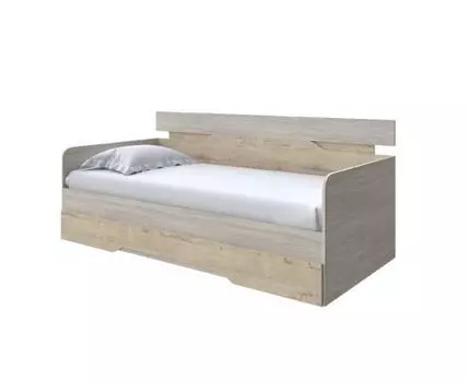 Кровать-Софа Milton (ЛДСП Дуб Венге + Дуб Шамони) 80x190 (200, Нет, 120, Ясень Шимо Светлый/Бунратти)