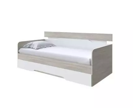 Кровать-Софа Milton (ЛДСП Дуб Венге + Дуб Шамони) 80x190 (200, Нет, 120, Ясень Шимо Светлый/Белый)