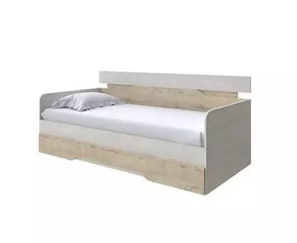 Кровать-Софа Milton (ЛДСП Дуб Венге + Дуб Шамони) 80x190 (200, Нет, 80, Дуб Шамони светлый (124)/Бунратти)