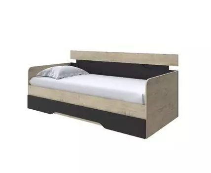 Кровать-Софа Milton (ЛДСП Дуб Венге + Дуб Шамони) 80x190 (190, Нет, 80, Бунратти/Черный)