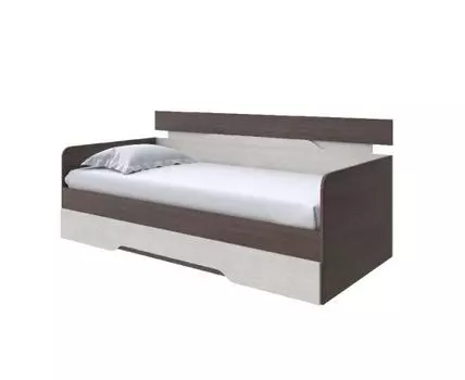 Кровать-Софа Milton (ЛДСП Дуб Венге + Дуб Шамони) 80x190 (190, Нет, 90, Ясень Шимо Темный/Дуб Шамони светлый)