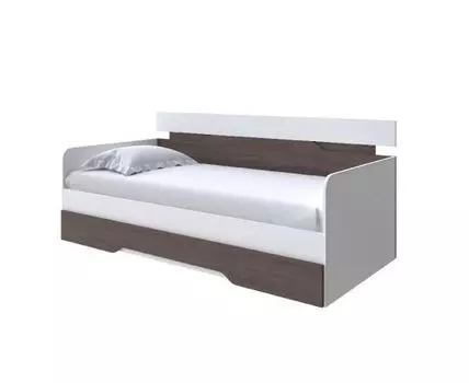 Кровать-Софа Milton (ЛДСП Дуб Венге + Дуб Шамони) 80x190 (190, Нет, 90, Белый/Ясень Шимо Темный)