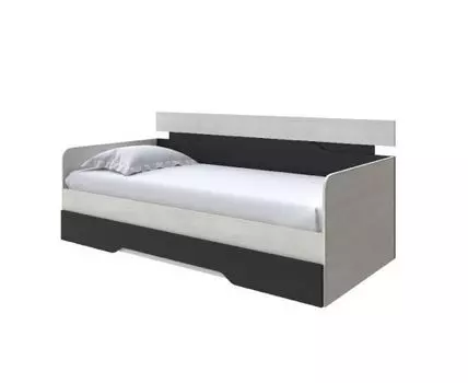 Кровать-Софа Milton (ЛДСП Дуб Венге + Дуб Шамони) 80x190 (200, Нет, 120, Дуб Шамони светлый/Черный)