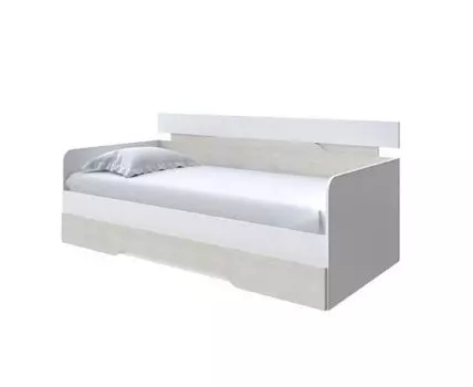 Кровать-Софа Milton (ЛДСП Дуб Венге + Дуб Шамони) 80x190 (200, Нет, 120, Белый/Дуб Шамони светлый)