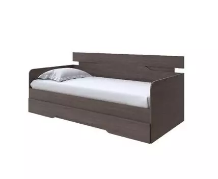 Кровать-Софа Milton (ЛДСП Дуб Венге + Дуб Шамони) 80x190 (190, Нет, 120, Ясень Шимо Темный)