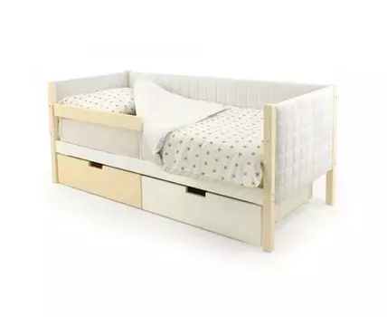 Кровать-тахта мягкая Svogen бежево-белый (Белый)