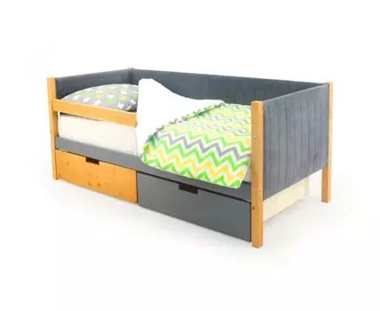 Кровать-тахта мягкая Svogen дерево-графит (Серый)