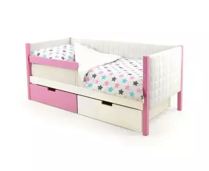 Кровать-тахта мягкая Svogen лаванда-белый (Белый)