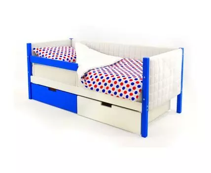 Кровать-тахта мягкая Svogen сине-белый (Белый)