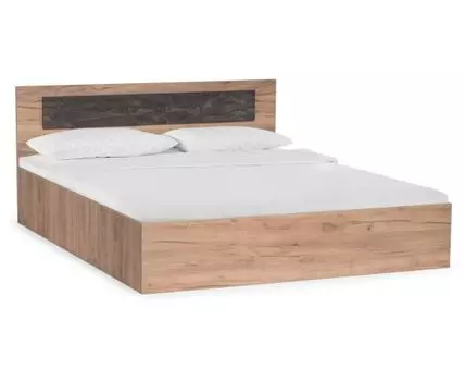Кровать Taika 160х200 дуб золотой / камень темный