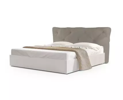 КроватьТесей2 (Текстиль, Бежевый)