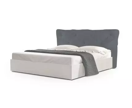 КроватьТесей2 (Текстиль, Серый)