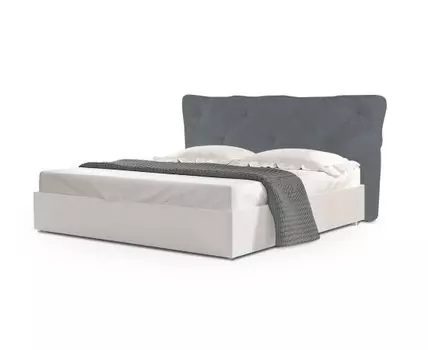 КроватьТесей2 (Текстиль, Серый)