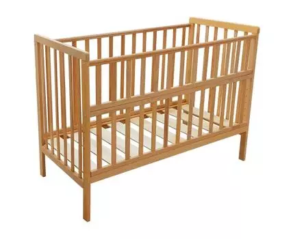 Кроватка для новорожденных Альберо (106,4, 124,2, Односпальные, Одноярусные, Коричневое дерево, 64,8)