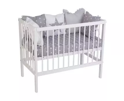 Кроватка для новорожденных Лео (79,5, 94,8, 50х90 см, Манежи-кровати, Белый, 54)